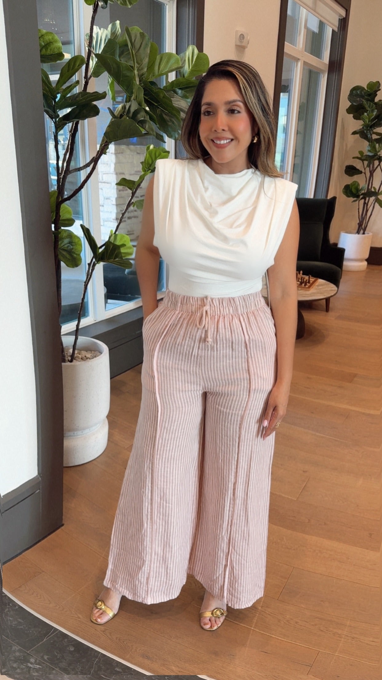 Striped Linen Pant