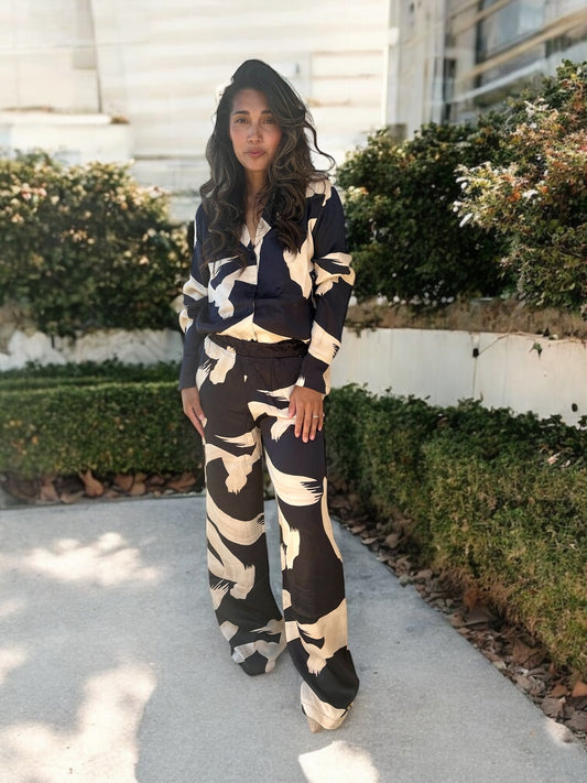 Black silk set