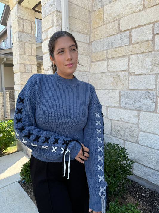 Sweater Blue Trenza
