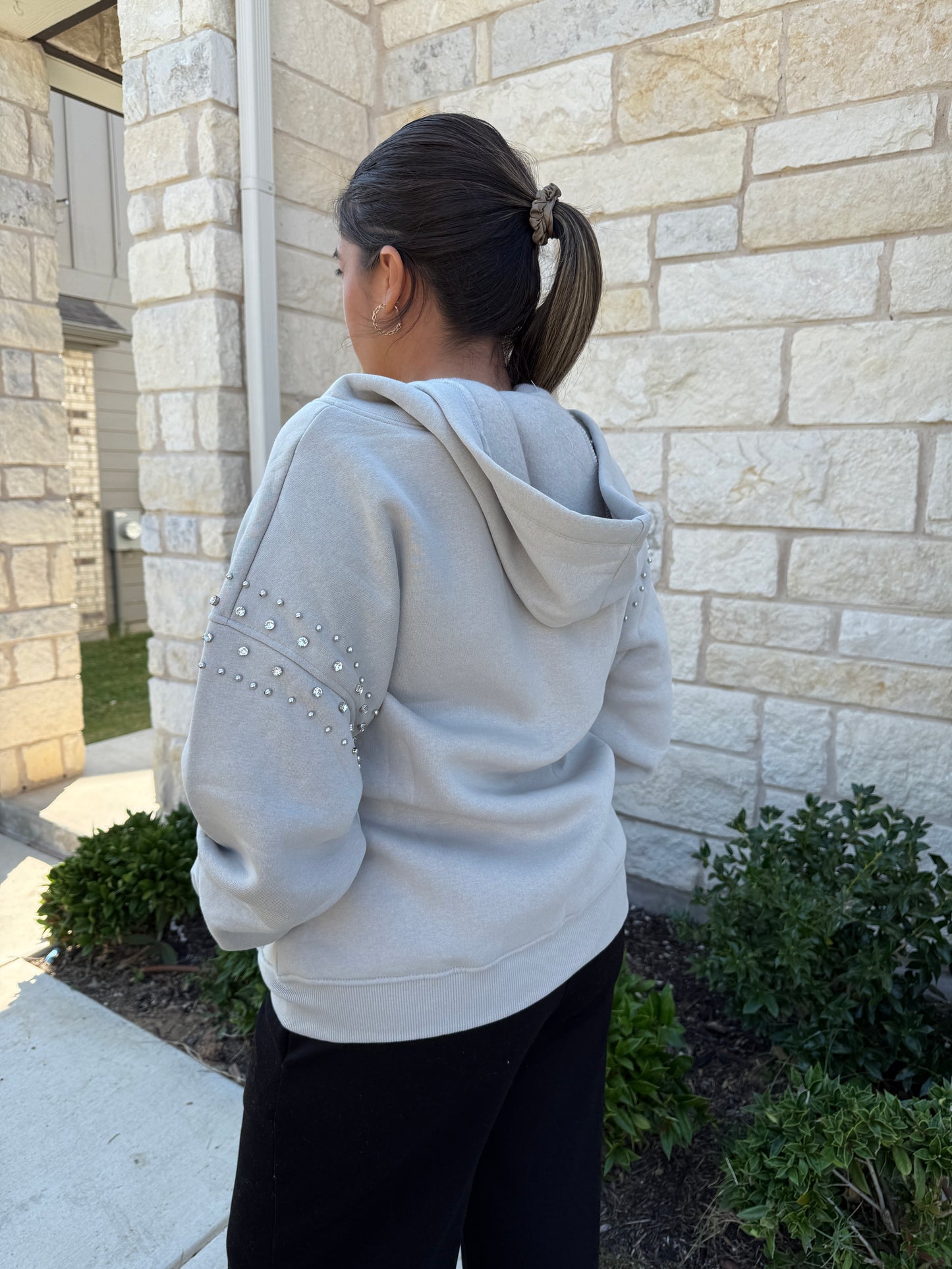 Hoodie Gray Crystal