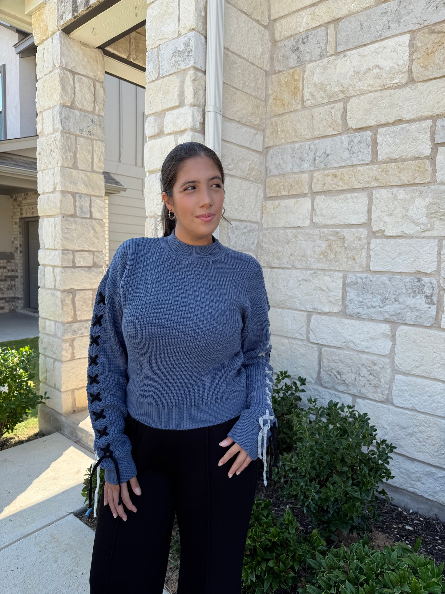 Sweater Blue Trenza