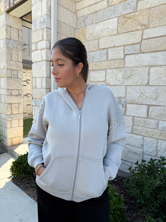 Hoodie Gray Crystal